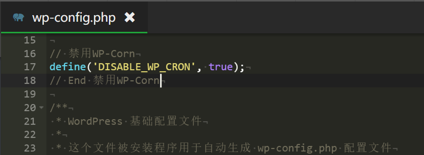 禁用WordPress的WP Cron并设置宝塔面板定时计划任务 1 在 wp-config.php 中禁用 WP Cron