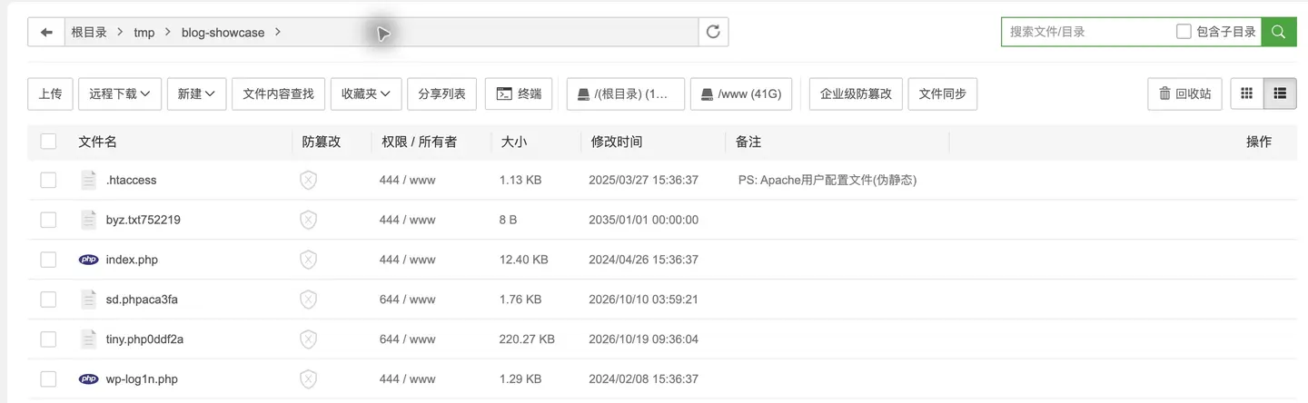 站点根目录里的异常文件